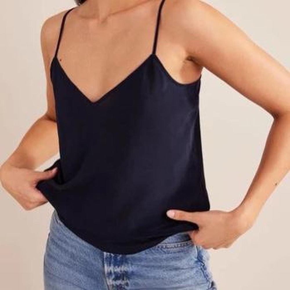 Boden 100% Silk Navy Cami Size 14